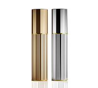 BRARIOS Parfumoir Rechargeable 2 Pièces Voyage Taille Spray d'Atomisation Portable Petit Vide Distributeur de Cologne Anti-Fuite pour Femmes et Hommes 5 ml (Or et Argent)