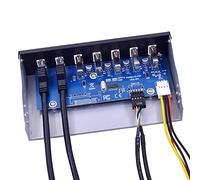 BRART 5Gbps 20Pin USB 3.0 Panneau Avant BC 1.2 Charge Rapide USB 2.0 USB2.0 USB3.0 HUB Support d'extension pour PC DVD-ROM 5,25''