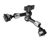 Bras articulé de 17,8 cm/27,9 cm à tête sphérique à 360 degrés Vis de 6,35 mm pour caméra d'action DSLR Bras à friction en métal robuste pour DSLR