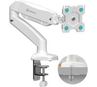 Bras Articulé Écran Pc De 13-32 Pouces, Support Ecran Bureau Poids Jusqu'À 8 Kg - Pied Ecran Pc Vesa 75X75 & Vesa 100X100 Mm/Bras Support Ecran Gaz Rotation Pivot Inclination G80-W Blanc