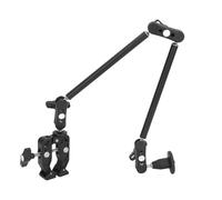 Bras articulé Réglable, Longueur 57 Cm, Vis 1/4 3/8, Tête Sphérique Rotative à 360°, pour Microphone, Moniteur, Téléphone, Caméra, Pince de Bureau avec Large Application