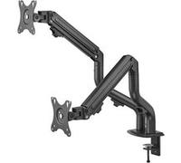 Bras Articulés Oplite MT10 Support Double Ecran Fixation TV Ecran 17 Jusqu'à 34 Pouces pour Bureau Fixation VESA 2x8kG Noir G