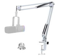 Bras blanc pour microphone Fifine AM8 - Bras de micro blanc compatible avec microphone Fifine AM8, ciseaux réglables professionnels blancs YOUSHARES