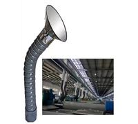 Bras collecteur de conduit flexible for tuyau articulé de 4/6/8 pouces avec capot for laboratoire/usine, extracteurs de fumée et de fumée (39~98 pouces)(11X100CM)