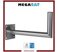 Bras Coudé Longueur 40 cm Ø 50 mm Support Mural en Acier pour Parabole