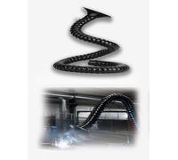Bras d’extraction flexible 360° avec valve réglable, pour soudage, brasage, dépoussiérage, filtration de fumées industrielles et ventilation localisée(75 mm-100 cm)