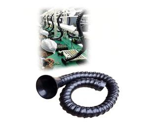Bras d'aspiration articulé 360°, tube flexible de positionnement, ventilation industrielle pour fumée et poussière de soudage(5-50 cm)