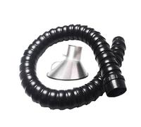 Bras d'aspiration articulé flexible, Tuyau d'extraction d'air noir et blanc, diamètre 100-200mm 1-2m for le soudage par Extraction de fumée(Bk(l 1.5m/4.9ft),Id 160MM/6 2/7 In)