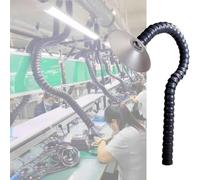 Bras d'aspiration articulé flexible, Tuyau d'extraction de fumée, capot en acier inoxydable for l'élimination des gaz poussière, L 1-2m, ID 4.5-20cm(L 2m/6.5 Ft,Id 20cm/7.9In)