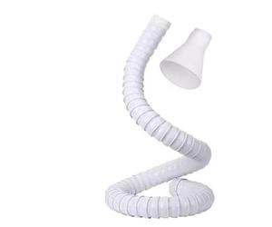 Bras d'aspiration flexible pour fumées, Tuyau d'extraction de fumée avec vanne contrôle débit, diamètre 50mm/75mm, 80-200cm, noir lait(Milk,Dia-75-200cm)