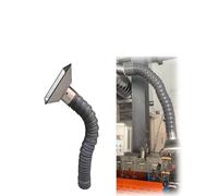 Bras d'aspiration flexible, tube d'aspiration multi-articulations, conduit d'air en plastique pliable à 360°, for le soudage et le meulage en atelier.(Grey,160mmx150cm)