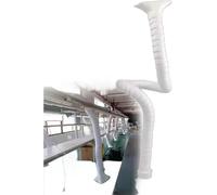 Bras d'aspiration réglable, Tuyau De Bras D'extracteur Fumée for Le Soudage Et La Ventilation Laboratoire, Tubes Multicolores 50/75 80-200cm(Milk,50 tubes x L 100cm)