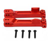 Bras de barre antiroulis arrière en alliage d'aluminium 6061 T6 avec doubles trous de positionnement pour voiture télécommandée 17 (Rouge)