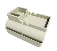 Bras de canapé de grande capacité avec deux emplacements pour appareils et ports de charge, support d'accoudoir de canapé multi-poches grande capacité avec ports, double fentes pour appareils, poches