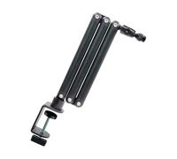 Bras de de bureau pour microphone de podcast avec perche triple pliable, pince sur base et cadre en alliage d ' aluminium pour bureaux de streaming et tables de podcast