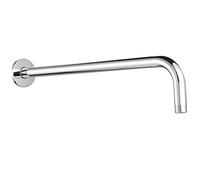 Bras de Douche Avec Bride et Ruban PTFE, Voolan 38cm Rallonge Bras de Tête de Douche pour Salle de Bain Tête de Douche Fixe, Solide en Acier Inoxydable,Chrome