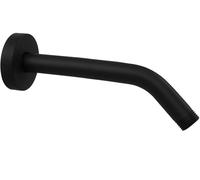 Bras de Douche Avec Bride, Fabriqué en Acier Inoxydable 304, Rallonge de Pommeau de Douche de 25 cm, Bras de Tuyau D'extension, Montage Mural Pour Pommeau de Douche Fixe de Salle de Bain (Noir Mat)