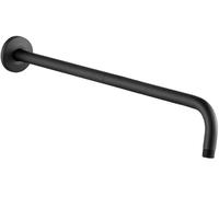 Bras de Douche Avec Bride, Fabriqué en Acier Inoxydable 304, Rallonge de Pommeau de Douche de 60 cm, Bras de Tuyau D'extension, Montage Mural Pour Pommeau de Douche Fixe de Salle de Bain (Noir Mat)