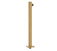 Bras de douche avec bride, support de plafond doré carré en acier inoxydable, rallonge de tuyau de remplacement pour pomme de douche à pluie fixe