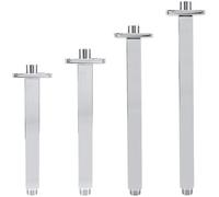 Bras De Douche Carré en Acier Inoxydable Pulvérisateur Supérieur Tube D’Extension Mural Tuyau D’Extension De Douche Salle De Bain Plafond Pomme De Douche à Effet Pluie, 40cm