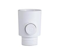 Bras de douche en plastique avec inverseur, commande de pression d'eau à un bouton, vanne d'arrêt d'eau, limiteur de débit, interrupteur d'arrêt du pulvérisateur(White)