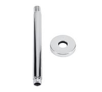 Bras de douche Hyuduo à fixation plafond, rallonge de pommeau de douche G 1/2 de 20 cm en acier inoxydable pour montage sur le dessus, rallonge de flexible de bras de douche chromée (8 pouces)