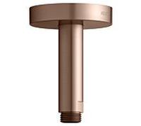 Bras de douche KEUCO Universal 51689290100 saillie 100 mm, or rose brossé, raccordement au plafond, rosace ronde