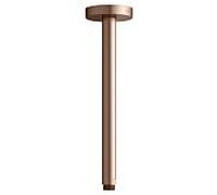 Bras de douche KEUCO Universal 51689290300 saillie 300 mm, or rose brossé, raccordement au plafond, rosace ronde