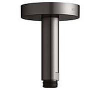 Bras de douche KEUCO Universal 51689350100 saillie 100 mm, titane noir brossé, raccordement au plafond, rosace ronde