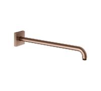 Bras de douche KEUCO Universal 53088290402 saillie 450 mm, or rose brossé, raccordement mural, rosace carrée