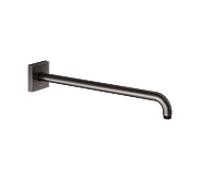 Bras de douche KEUCO Universal 53088350402 saillie 450 mm, titane noir brossé, raccordement mural, rosace carrée