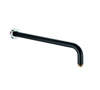 Bras de douche KLUDI A-QA pour douchette à tête plate, portée 400 mm, 6651487-00, Couleur: noir mat / chrome