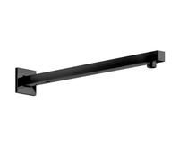 Bras de douche mural carré 350 mm noir tube Ø18 mm - THEWA BD036NE