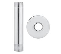 Bras de Douche Plafond en Acier Inoxydable G1 / 2in, 10cm de Longueur, Chromé Résistant à la Corrosion - Installation Simple, Compatibilité Universelle, Durable pour Salle de Bai