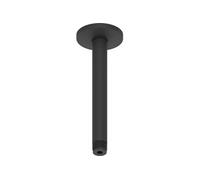 Duravit bras de douche UV0670025046 200 mm, noir mat, raccordement au plafond, rond