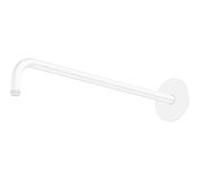Steinberg Serie 100 bras de douche 1007910W 450 mm, avec support mural renforcé, blanc mat, montage mural