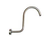 Bras de douche surélevé Accessoires for bras de douche salle bain, rallonge, support mural for pommeau effet pluie, tube baignoire, noir et or brossé