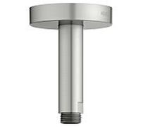 Bras de douche universel KEUCO 51689210100 saillie 100 mm, finition inox, raccordement au plafond, rosace ronde