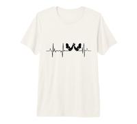 Bras de Fer ECG Heartline Cardiogramme T-Shirt Haut de Gamme