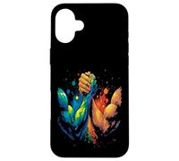 Bras de Fer - Poings Levés Colorés Splash Art Coque pour iPhone 16 Plus