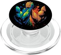 Bras de Fer - Poings Levés Colorés Splash Art PopSockets PopGrip pour MagSafe