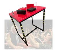 Bras de Fer Table, Matériel Tous Les Bras Jeu Professionnel Lutte Machine en Acier Bras, Table de Bras de Fer adaptée au Club de Gymnastique de Bureau à Domicile(Red)