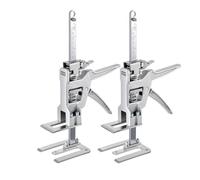 Bras de levage à main économiseur de main-d'œuvre lot de 2 pièces, outil de levage en métal 30cm charge 400kg régulateur de hauteur, levage rapide et lent multifonction lève-meubles, portes d'armoires