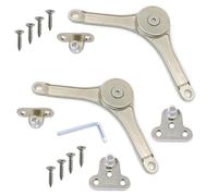 Bras de levier articulé, Klok FERRARI, pour portes basculantes et vasistas, peut être installé aussi bien à droite qu'à gauche. (ARTICULATION KLOK en Zamak pour portes en bois, 2 pièces)