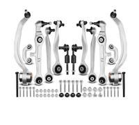 Bras de liaison Kit de Suspension 12 pièces, bras commande, Joints à rotule, biellettes direction, pour Audi A4 A6 RS6 S4 S6, VW Passat 3B5 3B6 suspension de roue(TJ-001(12PCS))