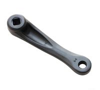 Bras de manivelle de vélo en alliage d'aluminium pour montage sur le côté gauche avec configuration de trou losange et support de connexion de pédale de filetage de 14 mm (140 mm)