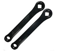 Bras de manivelle en trou carré, 1 paire de manivelles de vélo gauche et droite 152 mm Manivelle en laminé vélo à vitesse unique pour vélo d'appartement pédalier, accessoires de vélo de fitness