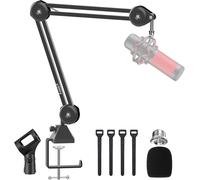 Bras de Micro, Support de Suspension Microphone Micro forme Ciseaux avec Base Rotative et Adaptateur pour Blue Yeti pour Studio,Diffusion,Station de Télévision,Enregistrement Sonore,Vidéo, ST-27