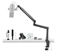 Bras de Micro Suspension, Microphone Dynamique pour Podcast | Support Suspension Robuste pour Micros. Fixation Stable Bureau. Compatible avec Snowball iCE, SoloCast, Elgato Wave