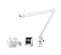 Bras de microphone pliable en métal avec ou sans support antichoc pour podcasters et streamers Suspension à ressort